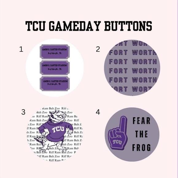 Tcu game day buttons - Picture 1 of 1